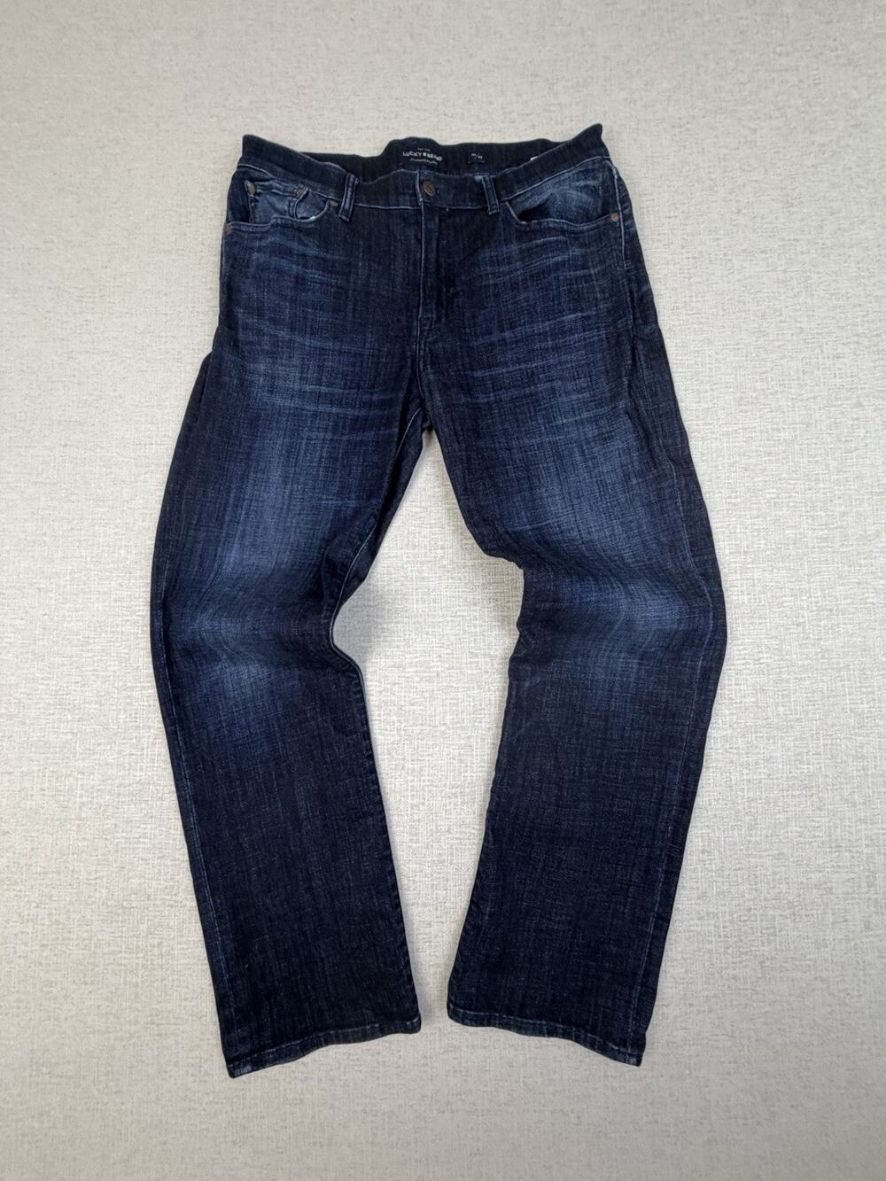 Lucky Brand 363 Straight Jeans Men’s 34x30 Dark Wash Stretch Denim